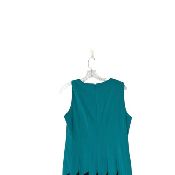 Calvin Klein Dress Green Black Sleeveless Office Work Career Business Size 10 - Picture 5 of 9